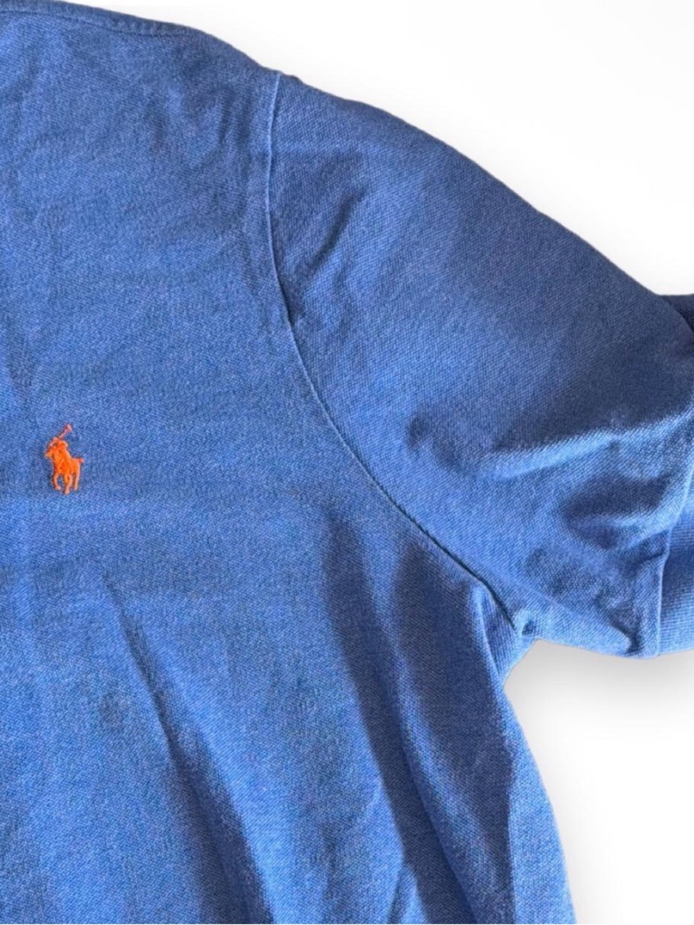 Polo by Ralph Lauren Royal Blue Short-Sleeve Polo with Orange Logo